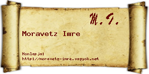 Moravetz Imre névjegykártya